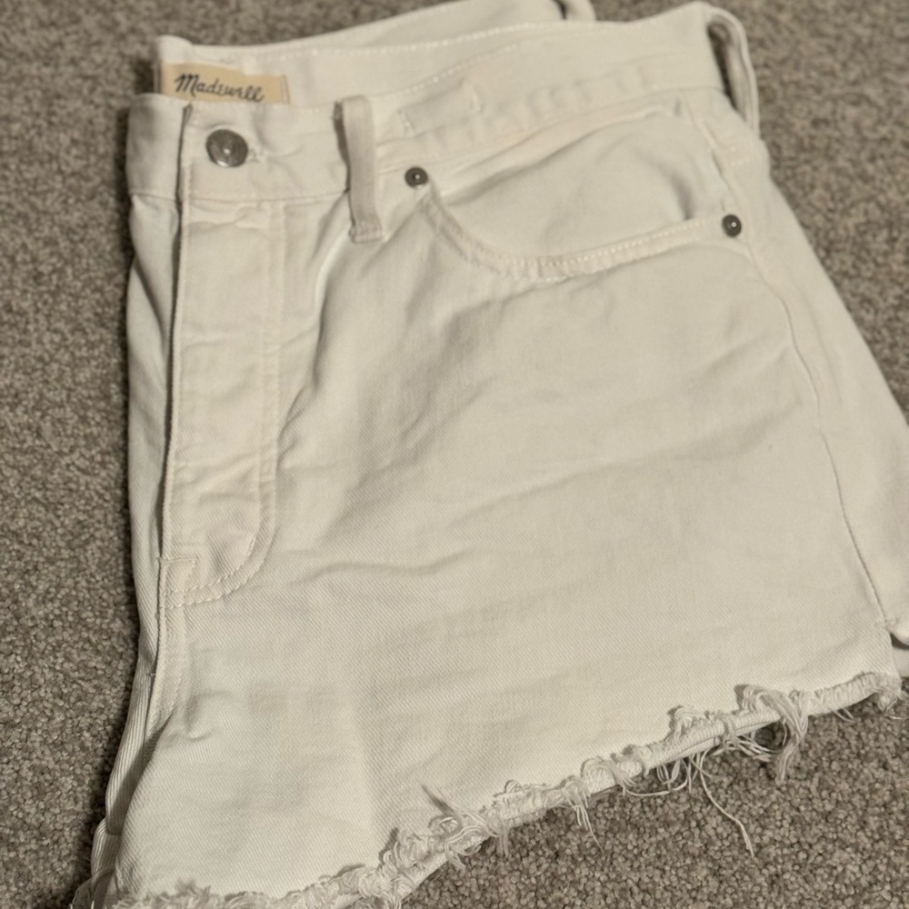Madewell Women's White Denim Shorts